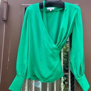 Intermix wrap around silk blouse